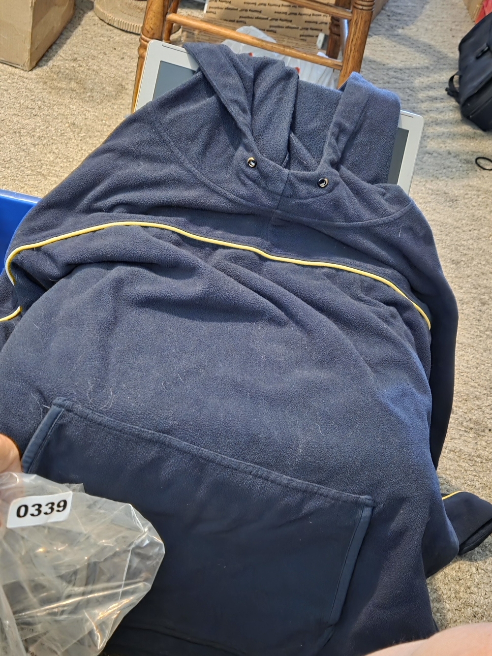 Sonoma Navy Hooded Pullover with Yellow Piping.
